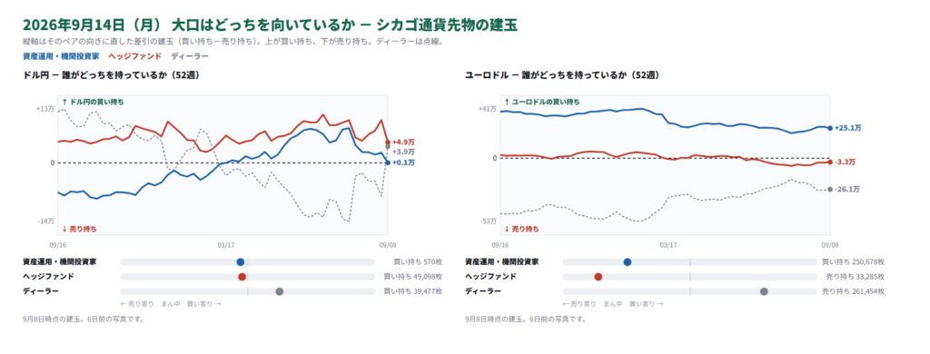 シカゴ通貨先物の建玉