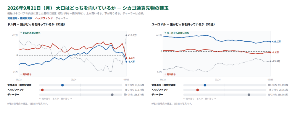 シカゴ通貨先物の建玉