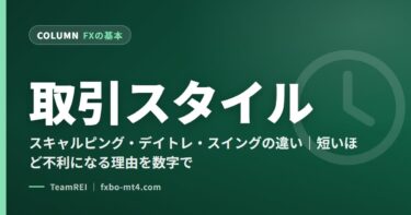 スキャルピング・デイトレ・スイングの違い｜短いほど不利になる理由を数字で