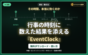 EventClock｜仲値・ロンドンフィックス・NYオプションカット・米指標の時刻を日本時