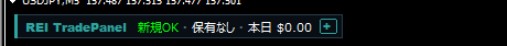 1行にたたんだパネル