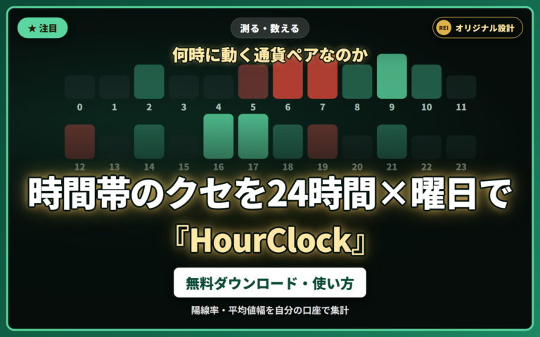 HourClock｜時間帯のクセを24時間×曜日で
